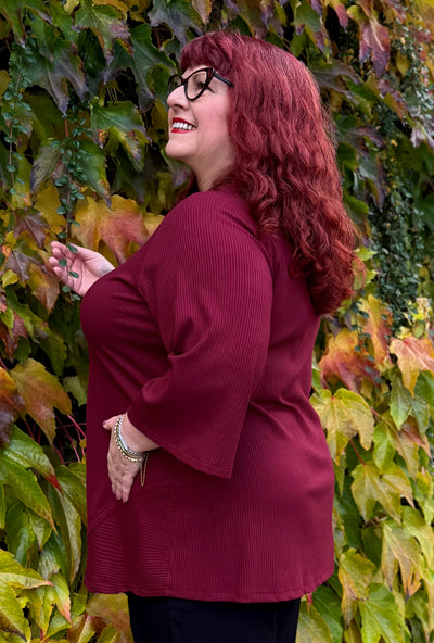 Prism Tunic - Garnet Bamboo Rib