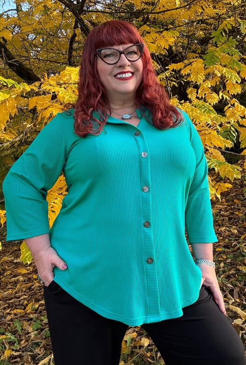 Urban Tunic - Turquoise Bamboo Rib