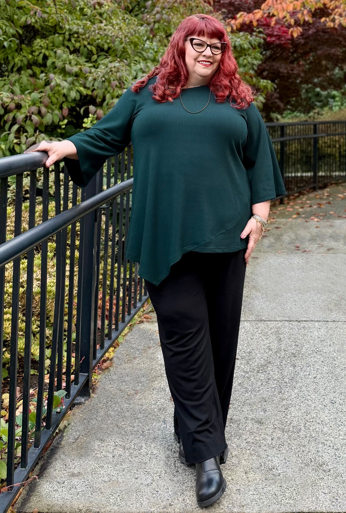 Prism Tunic - Teal Bamboo Rib