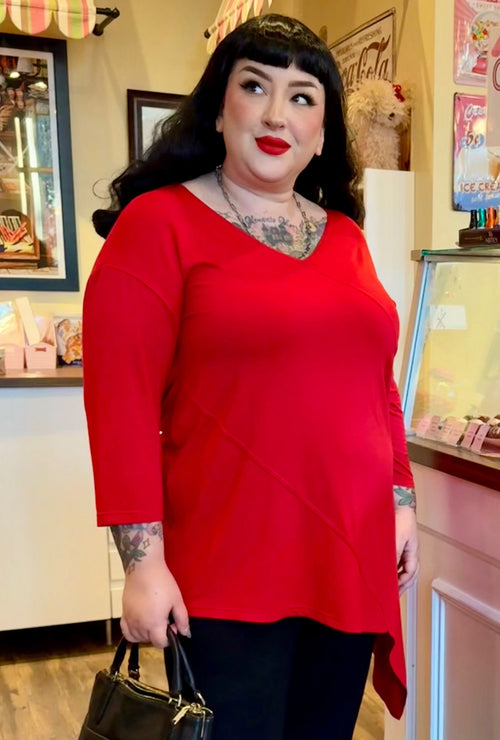 Direct Tunic - Ruby Red Bamboo