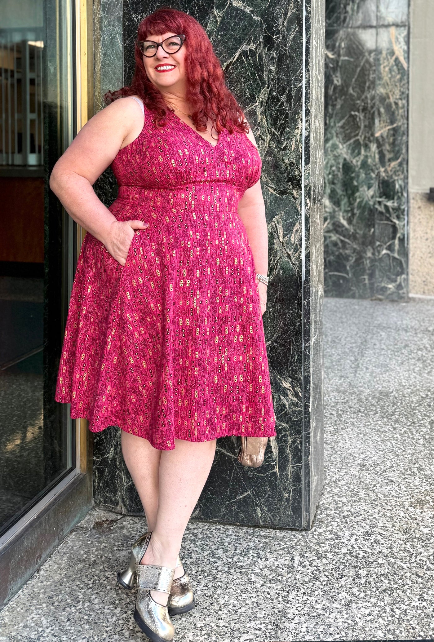 Norma  - Wiggle Room - Abstract Cotton Dress