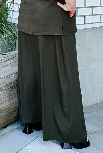Maxi Skirt - Olive Bamboo
