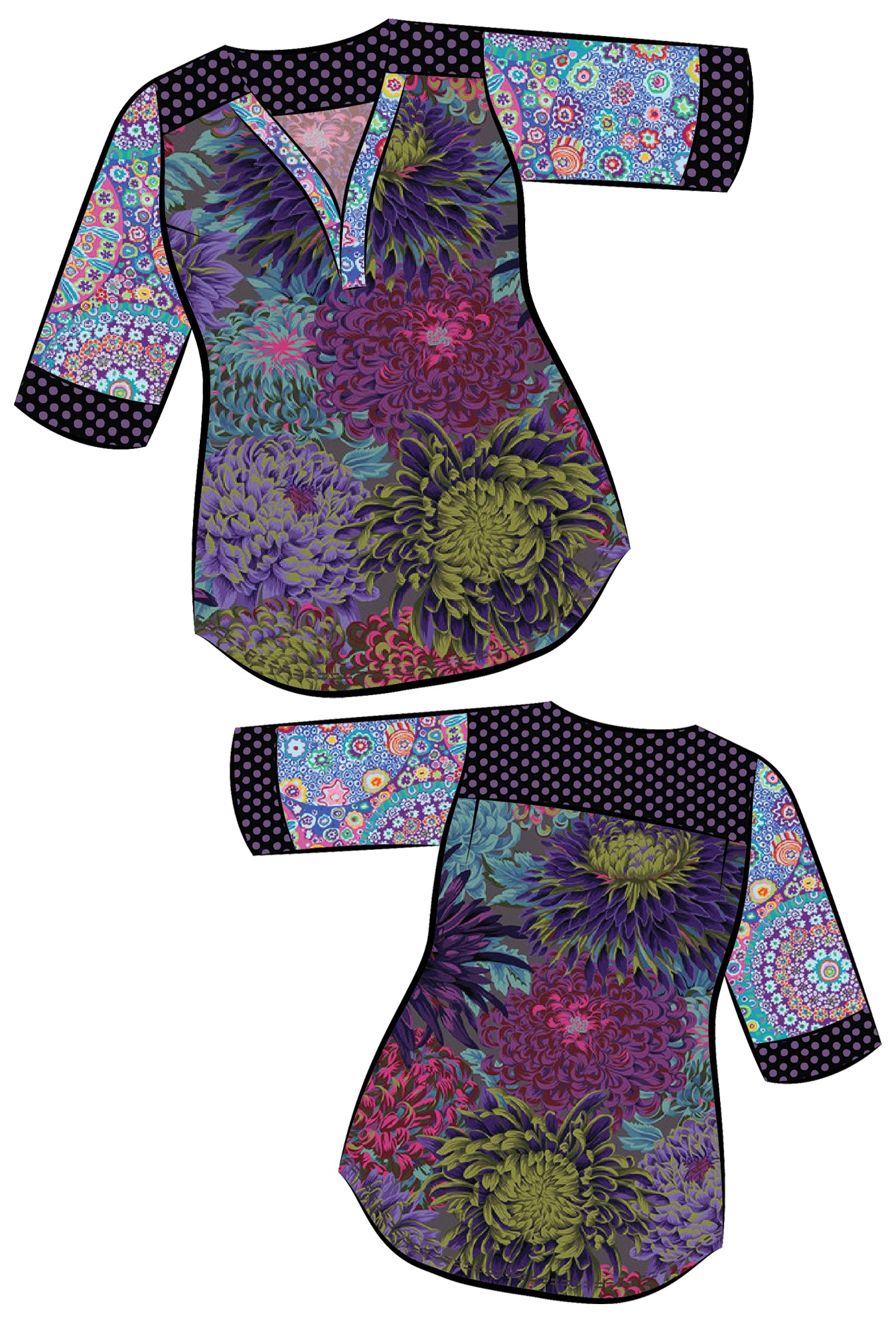 Eden Floral Shirt - Dark Chrysanthemum