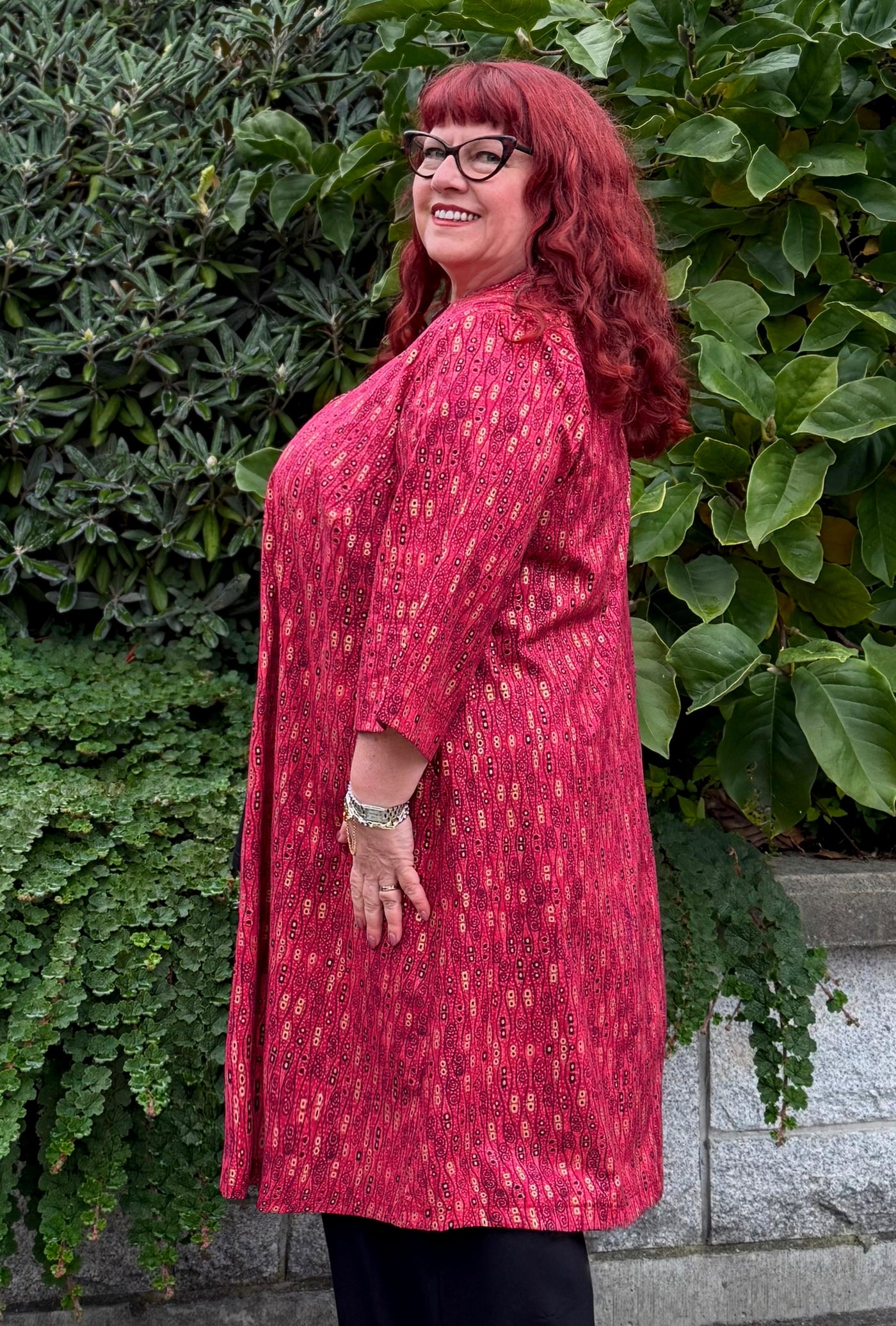 Kate Cotton Coat - Wiggle Room - Geometric Print