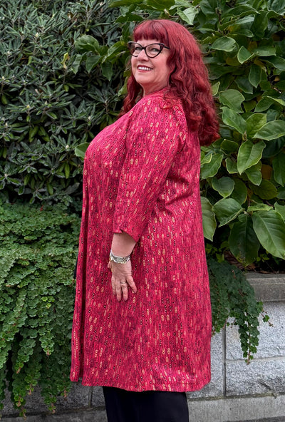 Kate Cotton Coat - Wiggle Room - Geometric Print