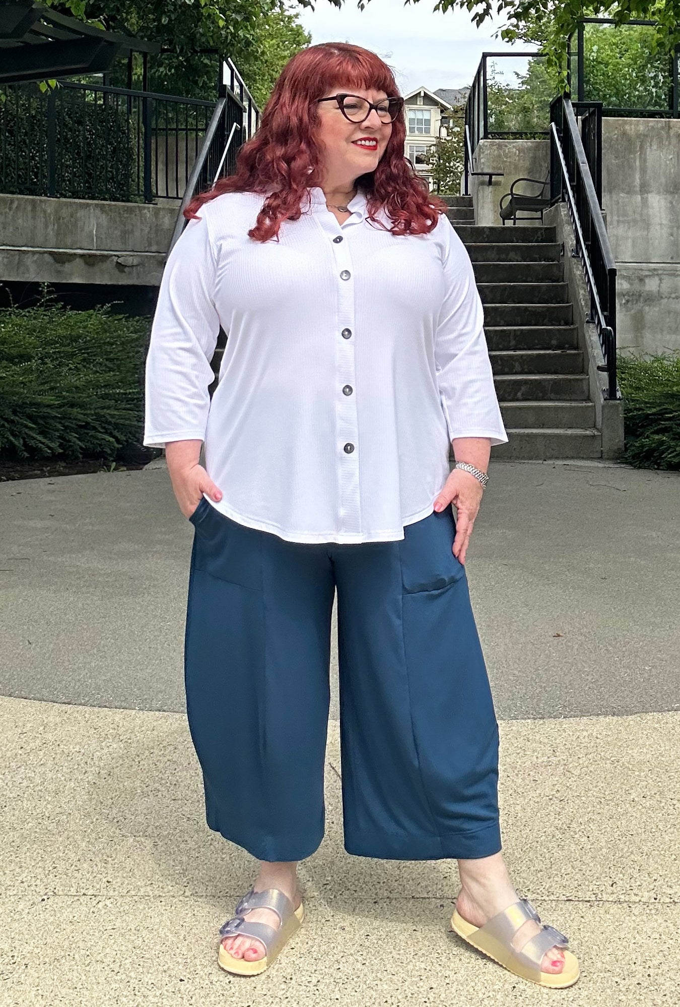 Urban Tunic - White Bamboo Rib