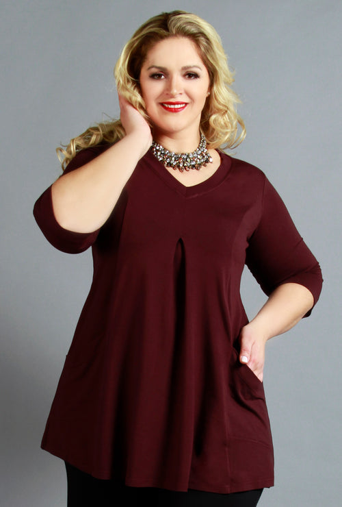 Playful Tunic - Garnet Bamboo