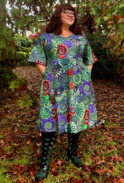Joan Dress - Ammonite - Cotton Print
