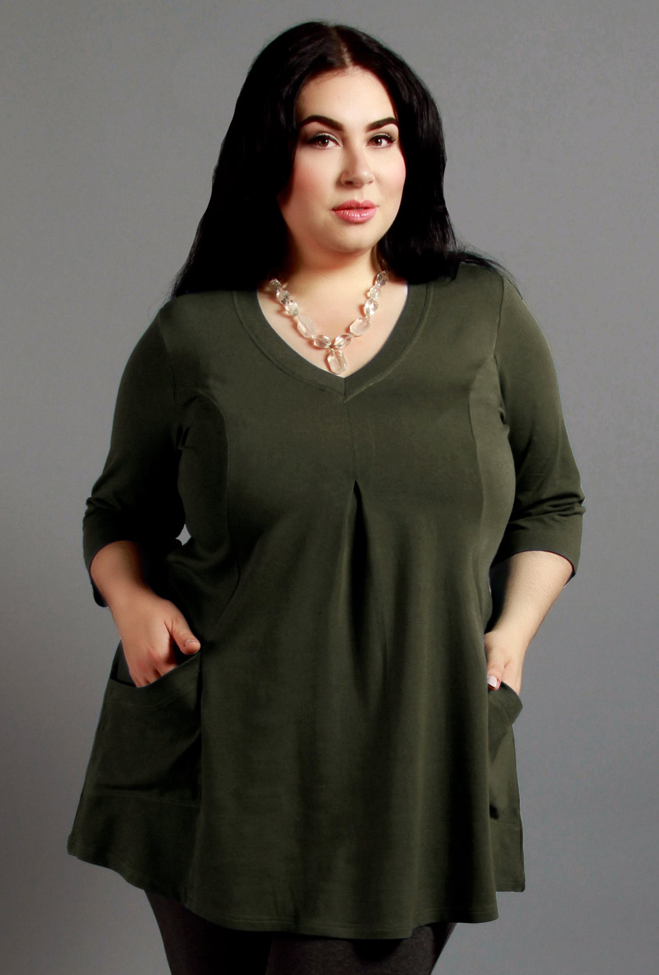 Playful Tunic - Olive Bamboo