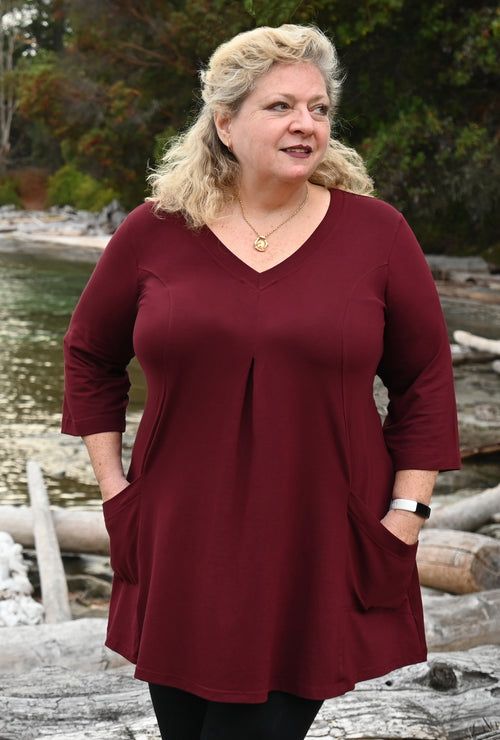 Playful Tunic - Garnet Bamboo